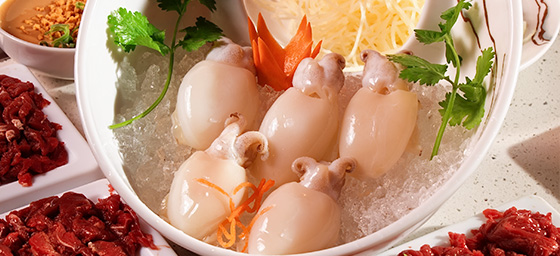 Spicy Sichuan hotpot with various ingredients